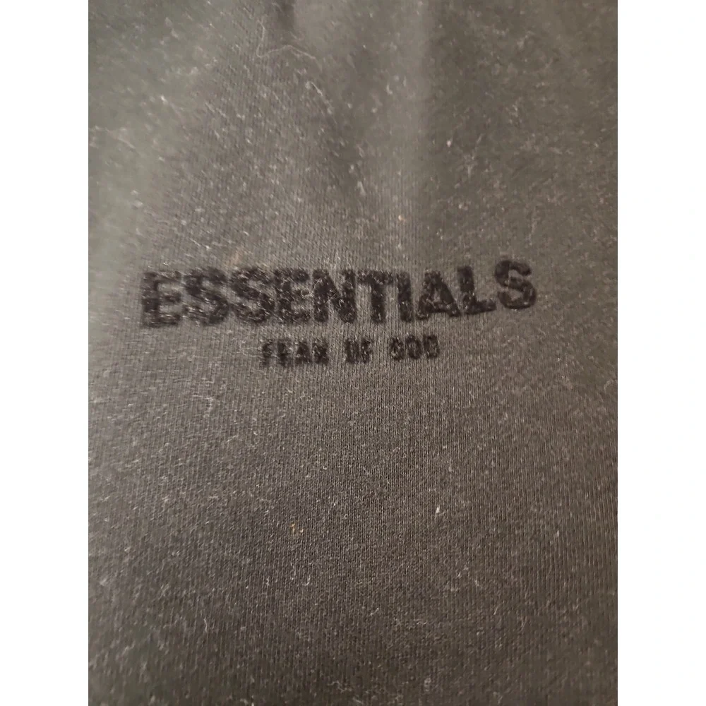 Fear of God Essentials Sweatpants Mens Small Black Fleece Jogger Logo Pants(1798